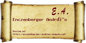 Enczenberger András névjegykártya